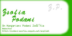 zsofia podani business card